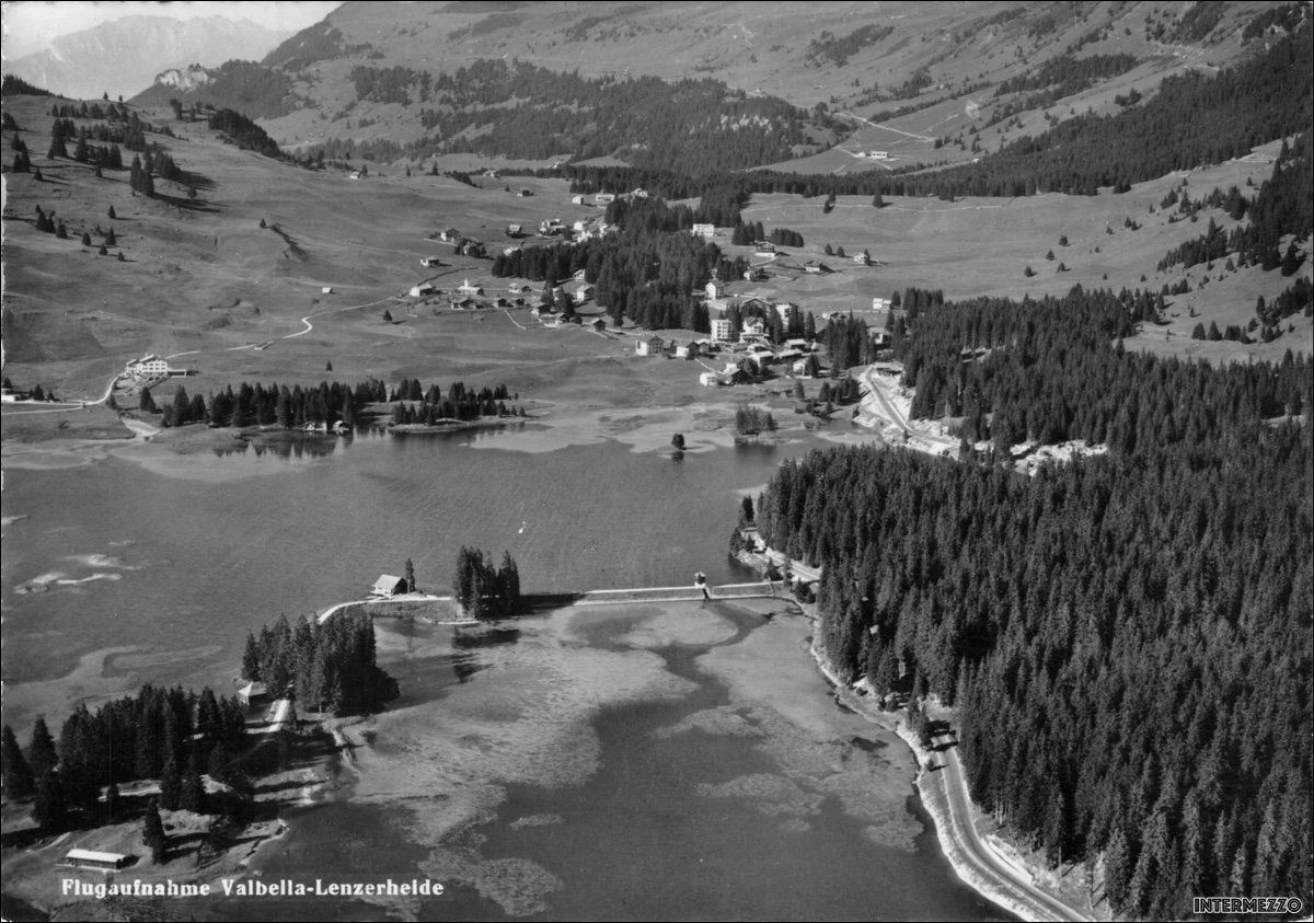 Cartoline postali: Lenzerheide Valbella // Flugaufnahme See – Usato da Basel venduto da intermezzo12