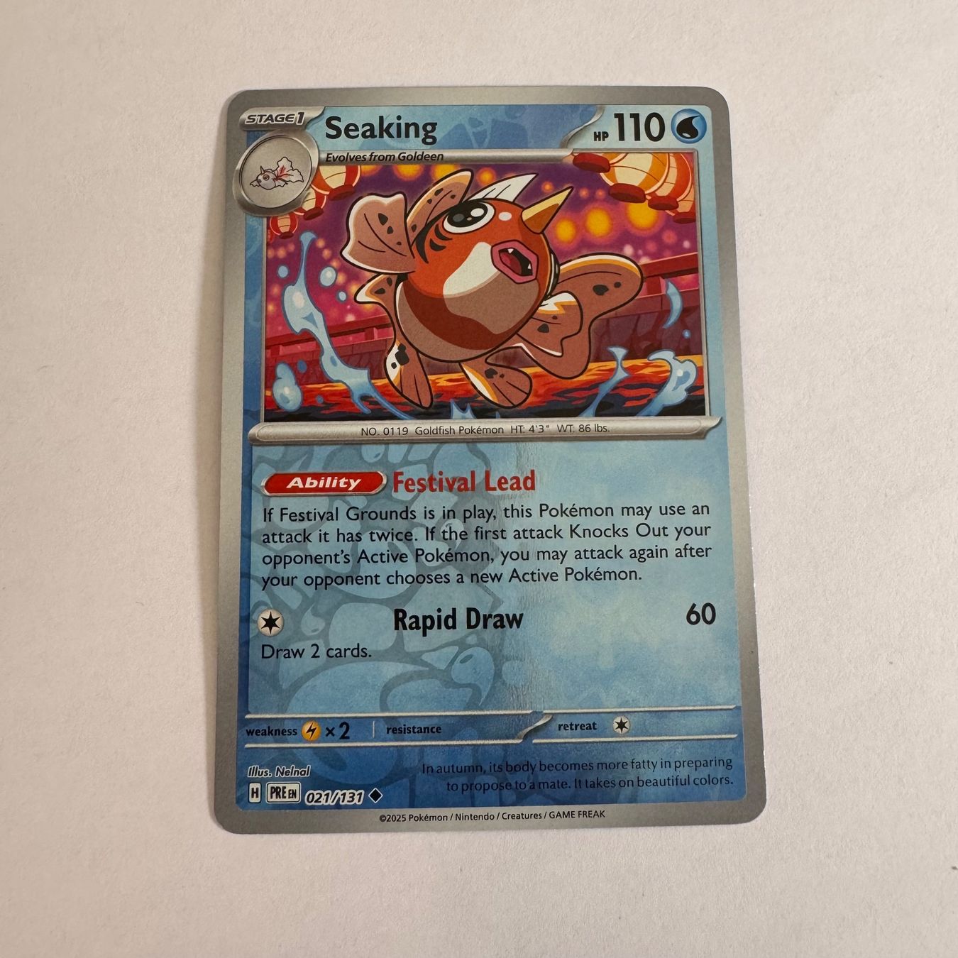 Pokémon Carte collezionabili: Pokémon PRE - Seaking - 21 / 131 - ENG – Nuovo (secondo la descrizione) da Staad SG venduto da miaCards