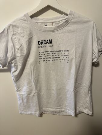 Weisses Damen T-Shirt mit "Dream" Aufdruck, Gr. XL