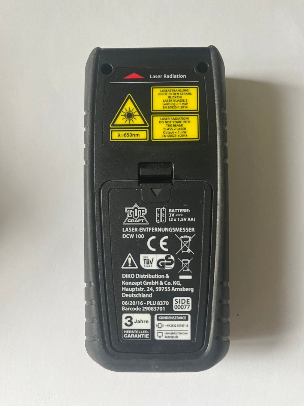 Misurare: Laser Entfernungsmesser mit Batterie und Tasche – Usato da Hubersdorf venduto da Gewonnen 5