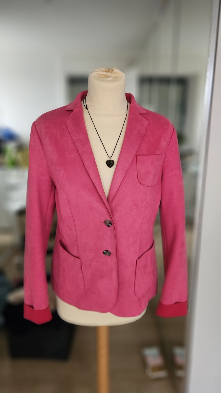 Jacken: Superbe veste blazer tissu imitation peau – Neu (gemäss Beschreibung) aus Cheyres von Karine-Schweiz 5