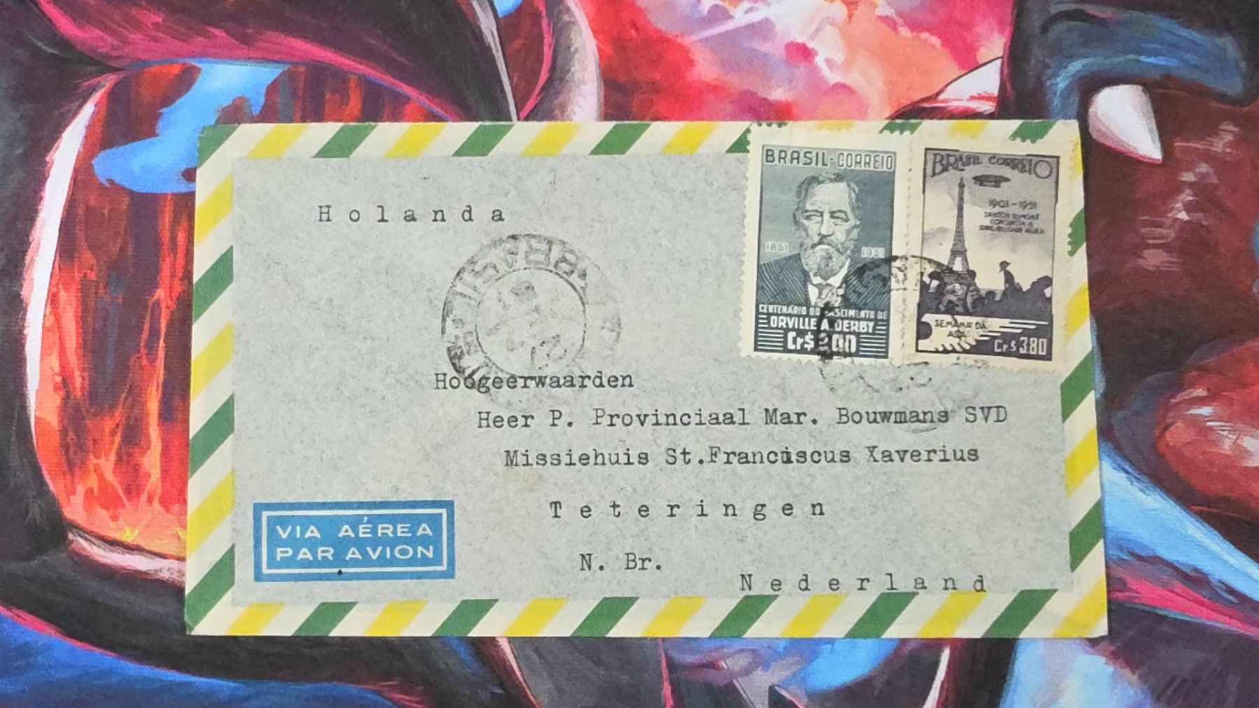 Tutti i francobolli: CL32 Enveloppe + Timbre Brasil 1951 – Usato da Cousset venduto da Patrick_Collections