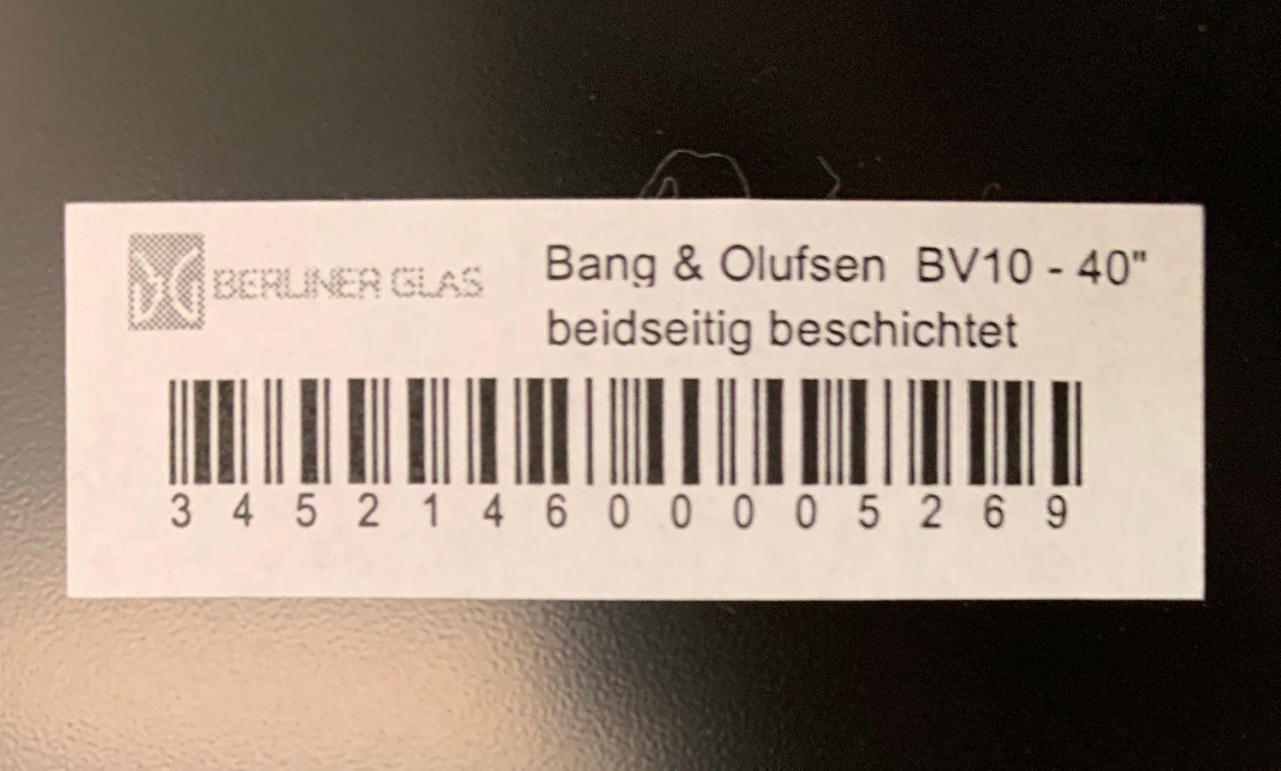 Bang & Olufsen Televisori: BeoVision 10-40 Antireflexscheibe NEU – Nuovo e nell'imballaggio originale da Hochdorf venduto da av-electronics 3