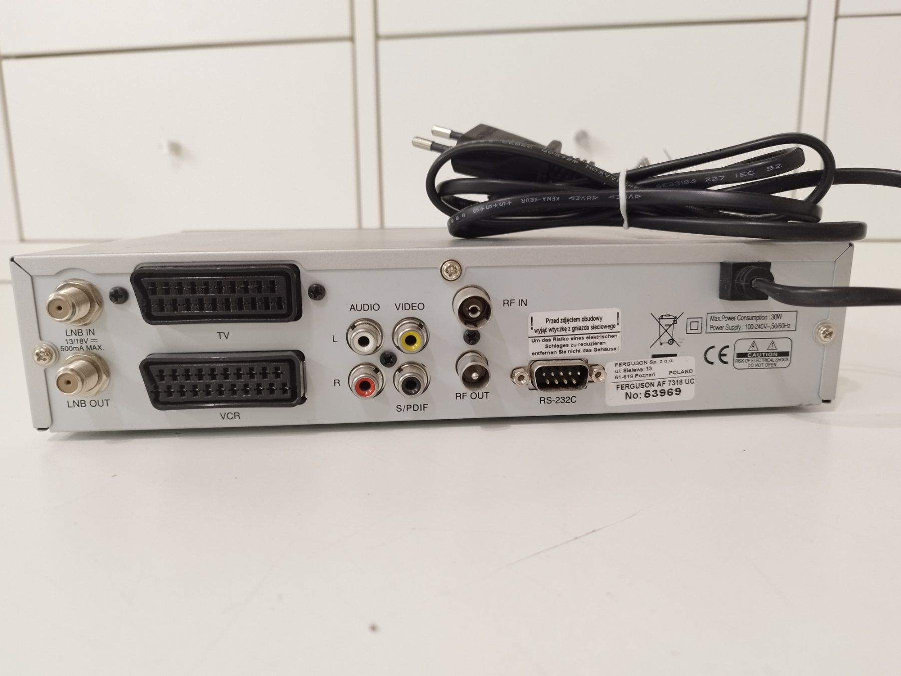 Ricevitori: Digital Satellite Receiver with common Interface "FERGUSON" – Usato da Uster venduto da NEVERLASTTRADING 4