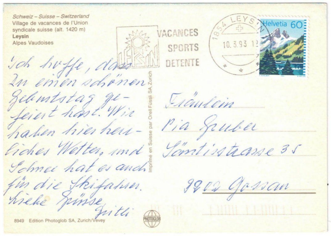 Cartoline postali: Leysin - Gondelbahn Berneuse – Usato da Binningen venduto da Mountainrider 1
