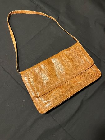 Vintage Echtschlangenleder Handtasche / Clutch