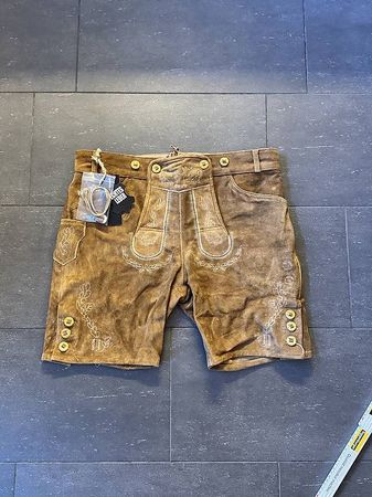 Herren Gr. 56 Trachten Lederhose - Echtes Leder Oktoberfest