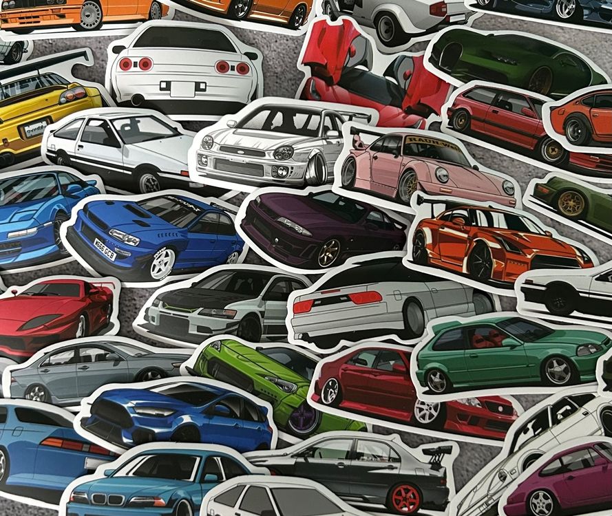 50x Auto Sticker JDM - Tuning / Aufkleber (Neu (gemäss Beschreibung ...
