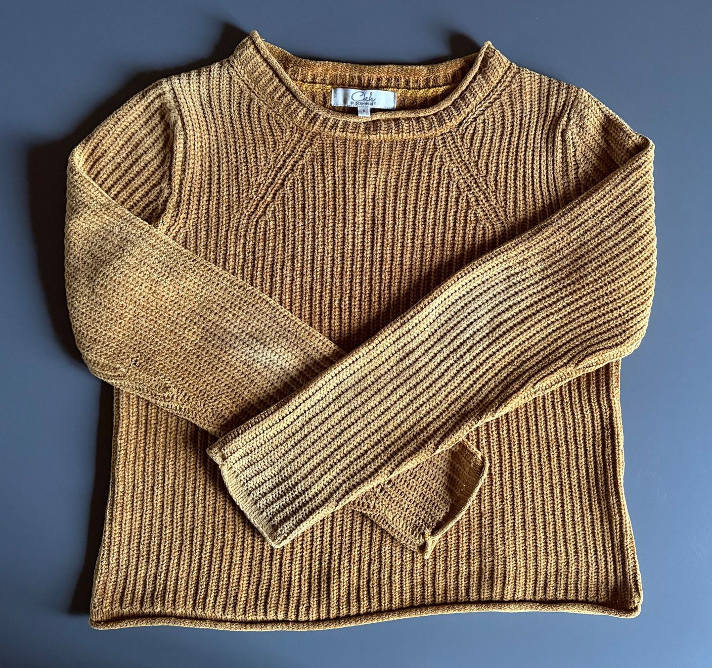 C&A Maglioni & Felpe: Warmer Strickpullover in Senffarbe – Usato da Güttingen venduto da norwis3