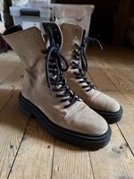 Wildleder Boots, beige, Gr. 38