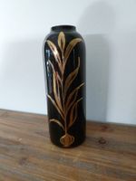 schwarze goldene VASE  Blumenvase  auch als Deko VINTAGE