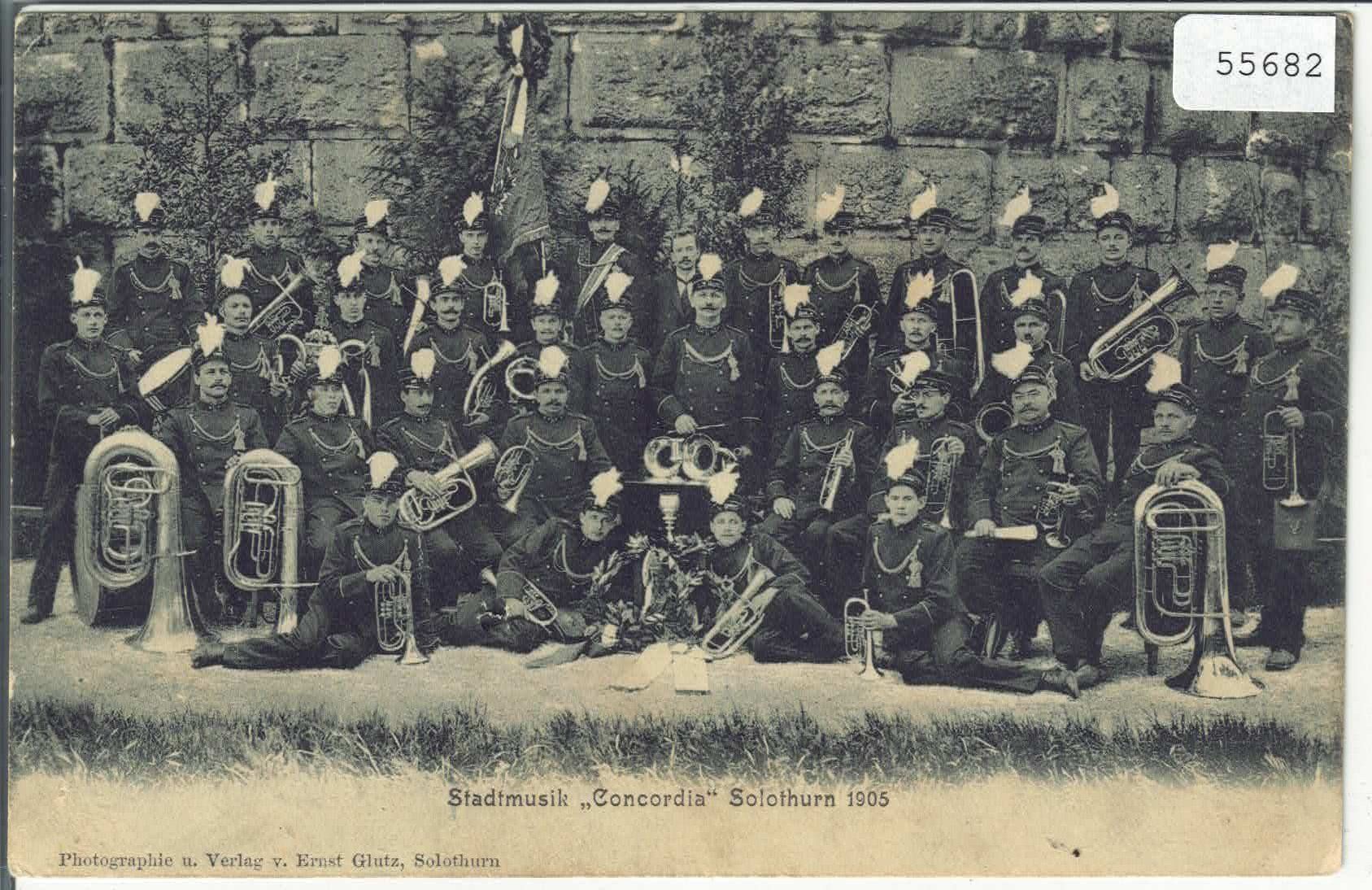 Cartoline postali: Stadtmusik "Concordia" Solothurn 1905 – Usato da Ettingen venduto da Kartenplanet
