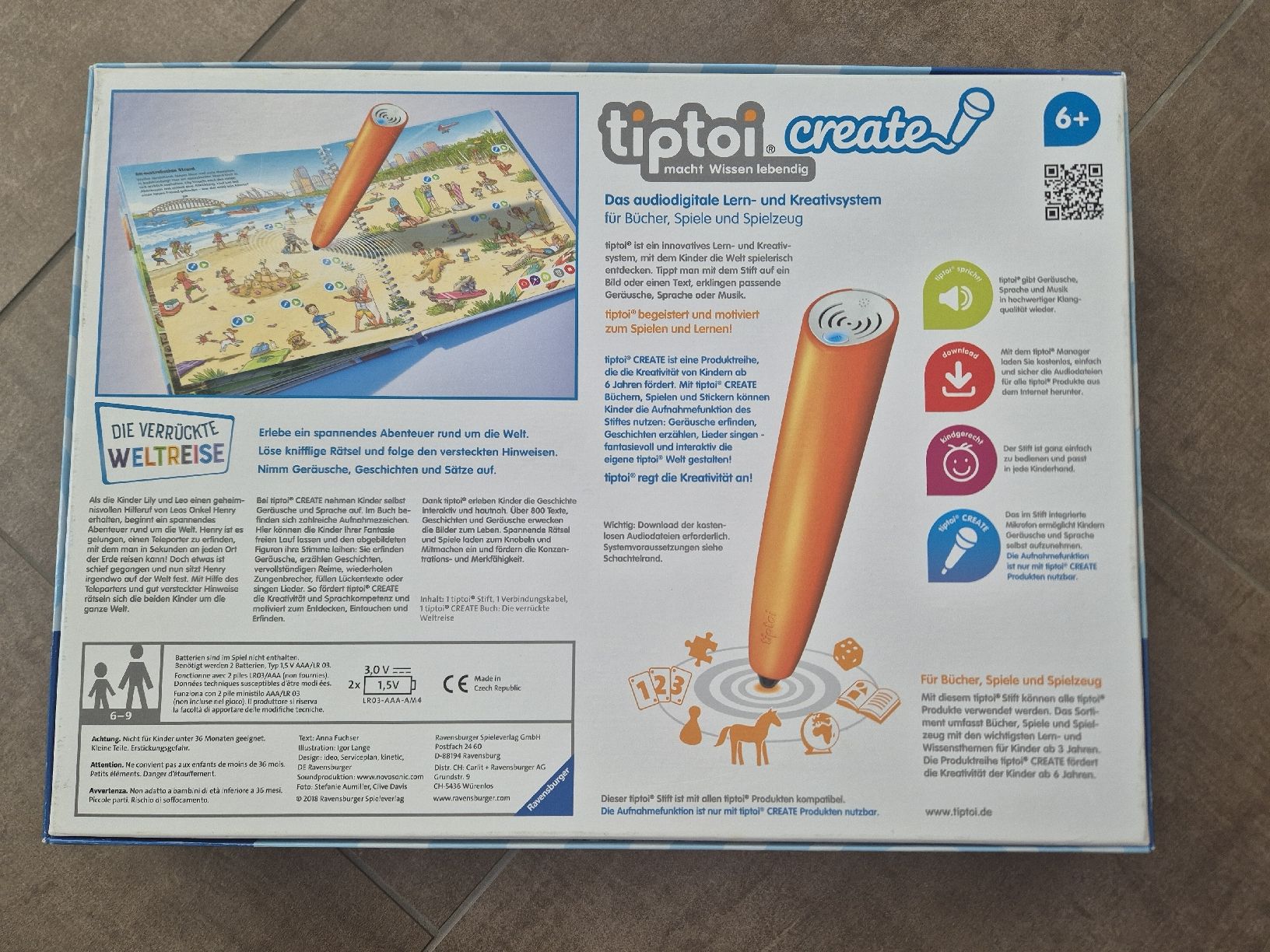 Ravensburger Giochi: tiptoi create-Starter-Set mit Stift und Weltreise-Buch-Neu – Nuovo (secondo la descrizione) da Vilters venduto da tin1tho 2