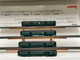 Märklin H0 43530 Set 4 Nahverkehrswagen Typ M2 - Belgien