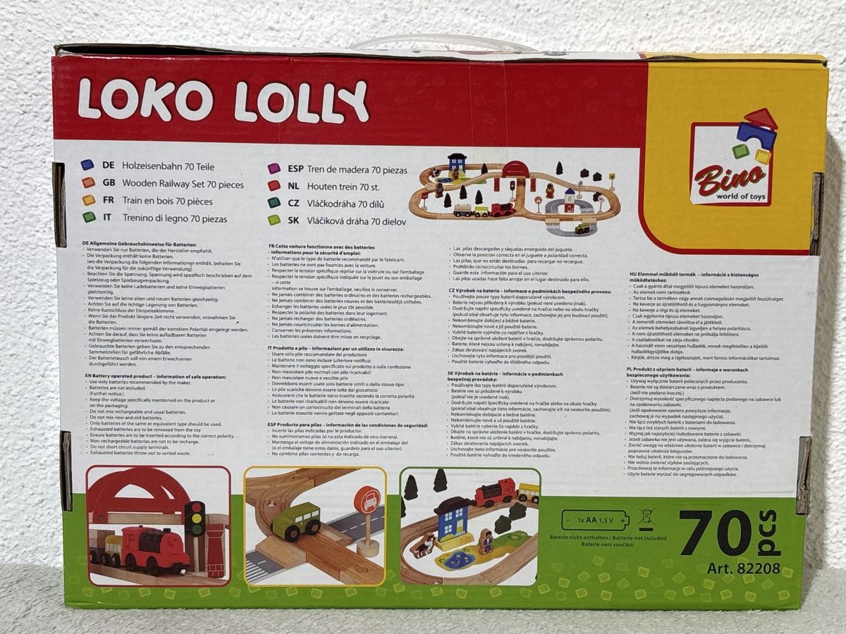 Giocattoli: Loko Lolly Holzeisenbahn 70 Teile – Nuovo e nell'imballaggio originale da Oberegg venduto da MR-shop 1