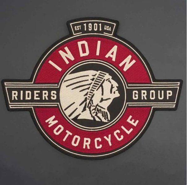 Toppe: Patch Indian Motorcycle Riders Group – Nuovo e nell'imballaggio originale da Allens venduto da MADE.IN.ROCK.N.ROLL