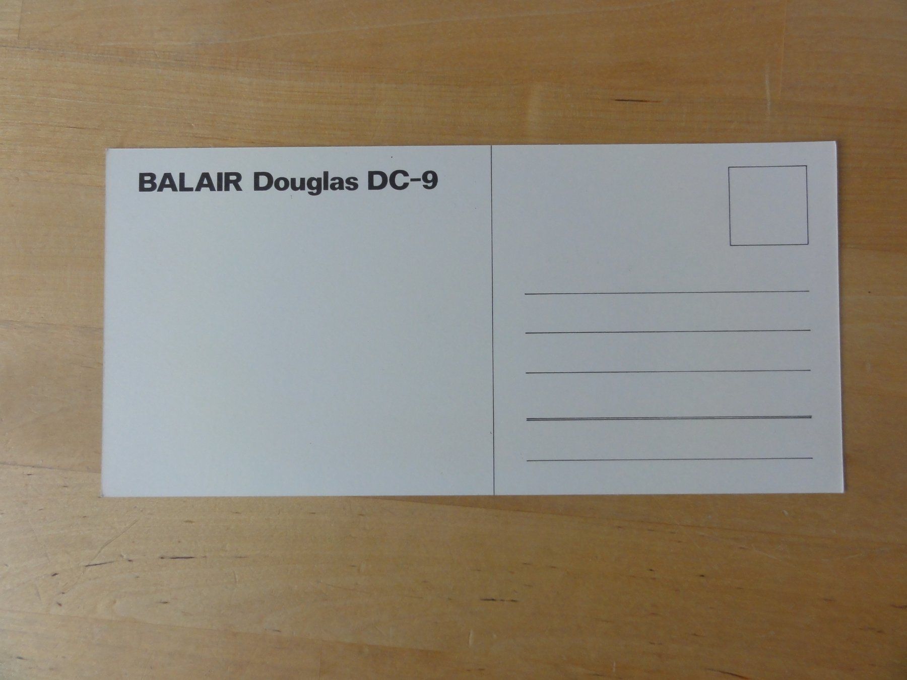 Cartoline postali: POSTKARTE "BALAIR Douglas DC-9" – Nuovo (secondo la descrizione) da zürich venduto da Goldimmund 1