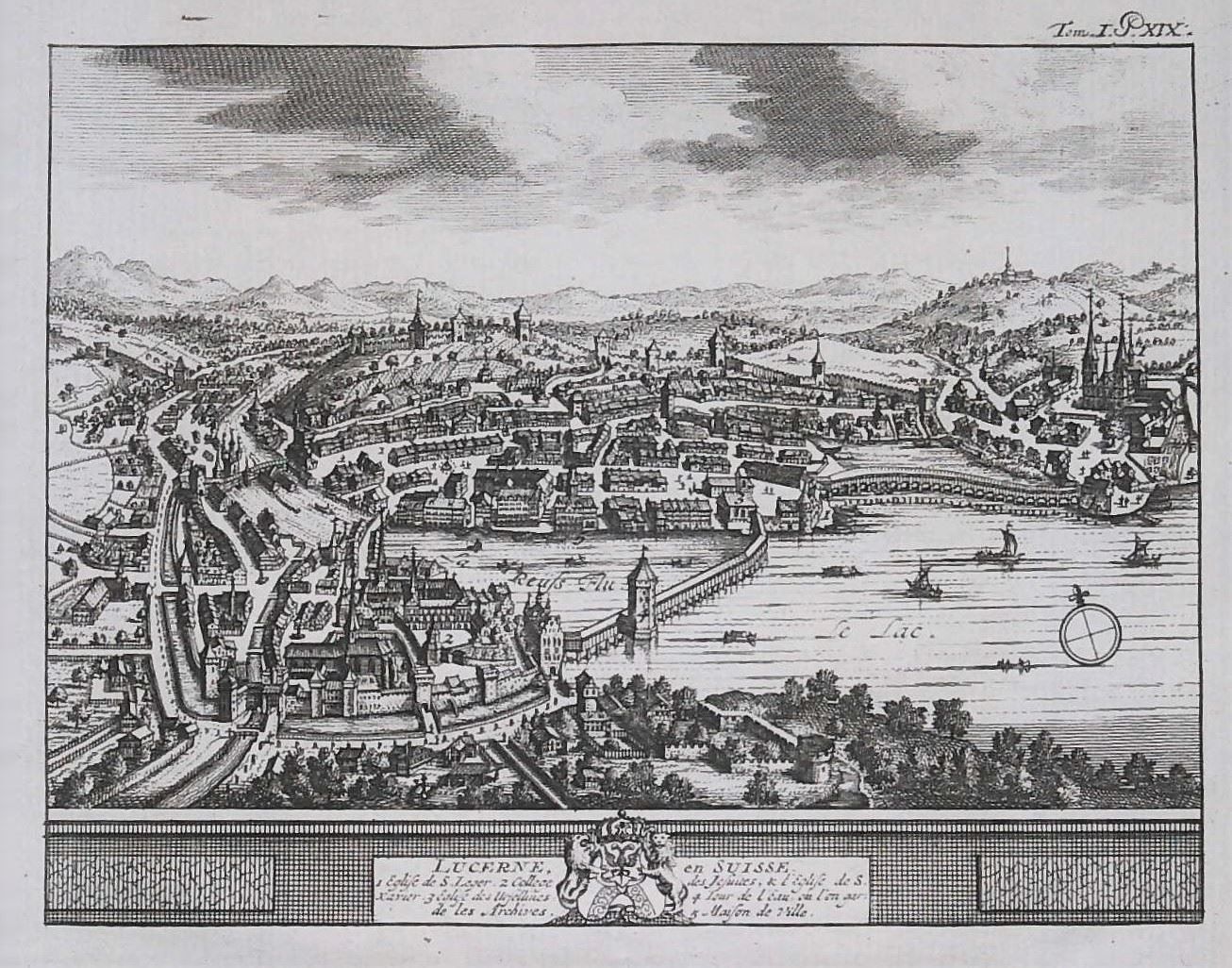 Incisioni: Luzern Originalkupferstich von 1778 – Usato da Rafz venduto da Helvet32