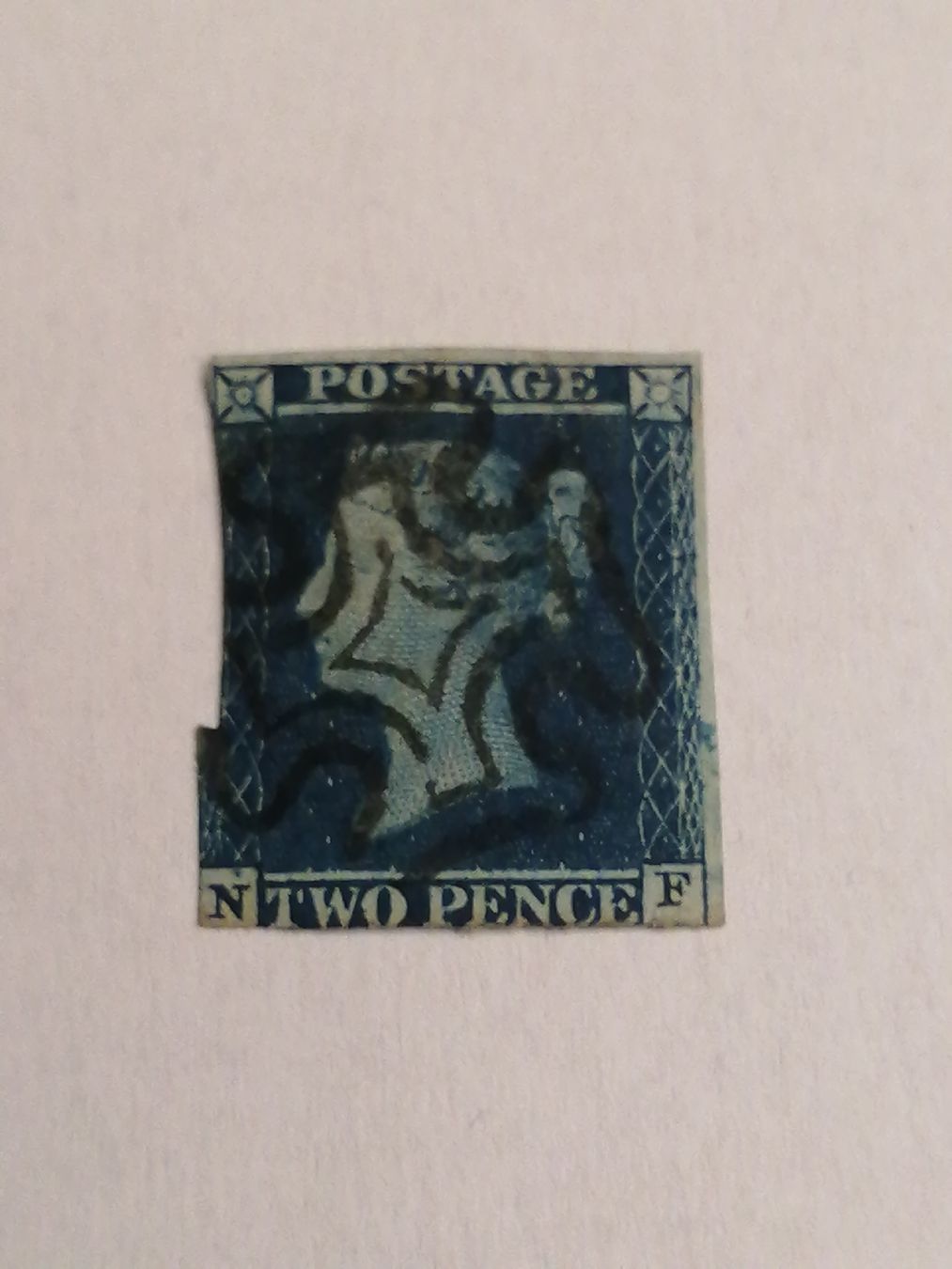 Alle Briefmarken: Two Pence Blue 1841, Platte 3  – Gebraucht aus Happerswil von tschergi