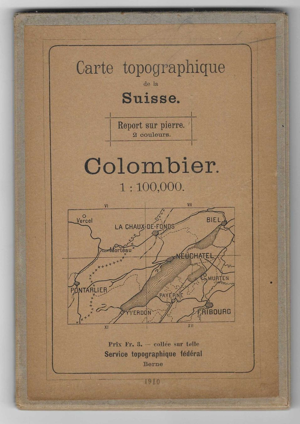 Landkarten & Atlanten: Carte topographique de la suisse  -  Colombier – Gebraucht aus Bex von Giorgiob