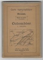 Carte topographique de la suisse  -  Colombier