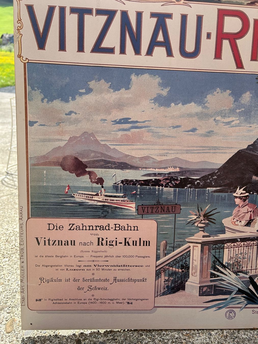 Foto & Immagini: Werbeplakat Vitznau- Rigi Bahn – Usato da Goldau venduto da Taburettli_Brocante 3