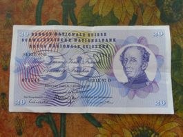 SUISSE  20  Francs  1974  (1544)  Billet
