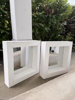 Zwei Wandspiegel im Landhausstil weiss Holzrahmen