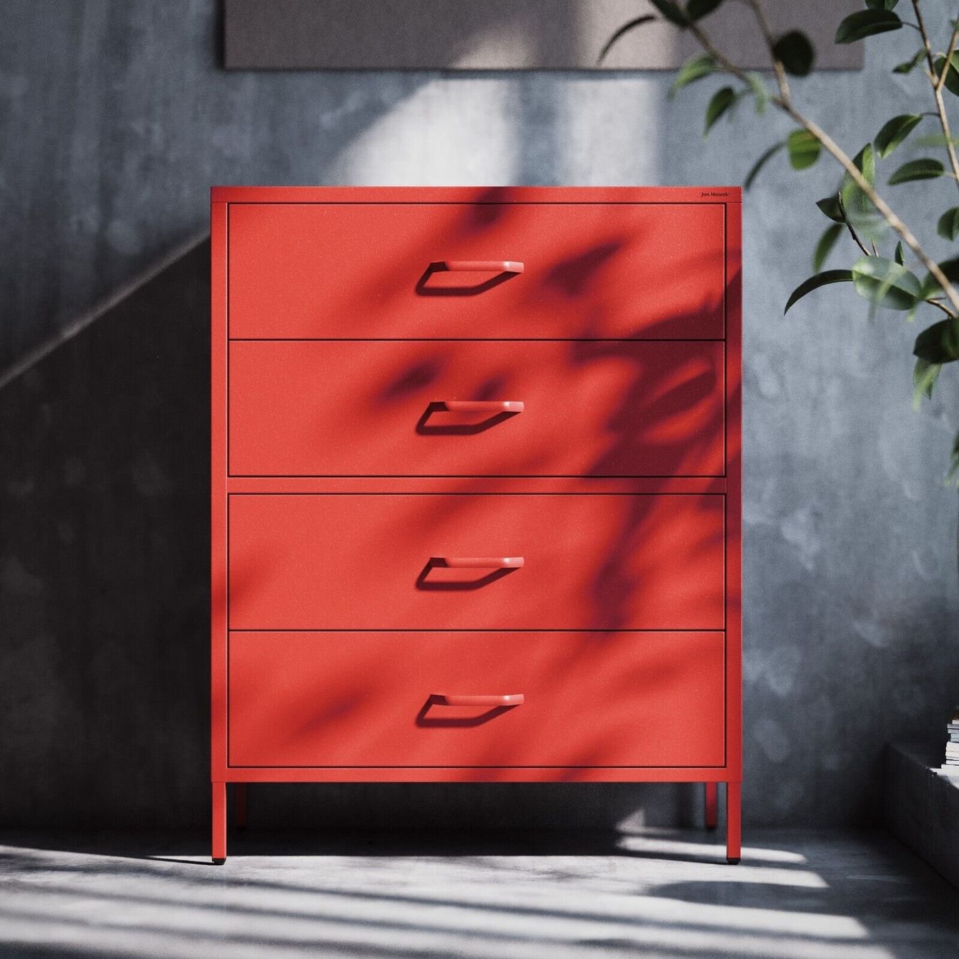 Cassettiere: Kommode mit 4 Schubladen Metallschrank Glitzernd - Rot – Nuovo e nell'imballaggio originale da Wallenwil venduto da toesstal-vertrieb 7