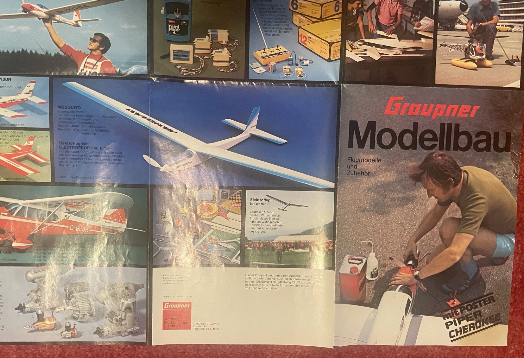 Graupner Modellismo RC: GRAUPNER Poster RC Piper Cherokee von 1975 – Usato da Hinwil venduto da RomRay 8