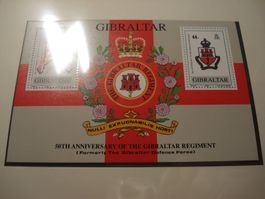 Gibraltar Block Gibraltar Regiment, 1989, ET-o + **, mit Bes