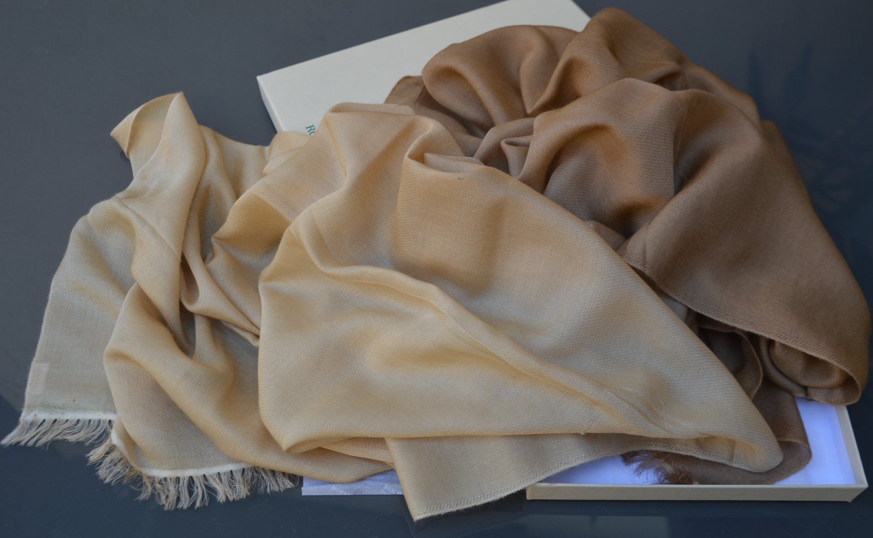 Rolex Foulard & Sciarpe: Schal Rolex Kaschmir - Seide / châle cachemire - soie – Usato da Collonges venduto da Auganien 7