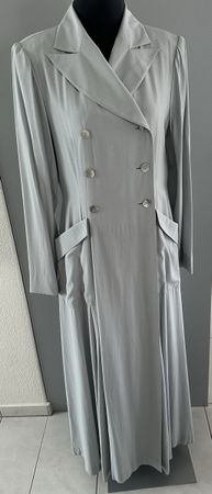 Mantel-Kleid hellgrau, Gr. M