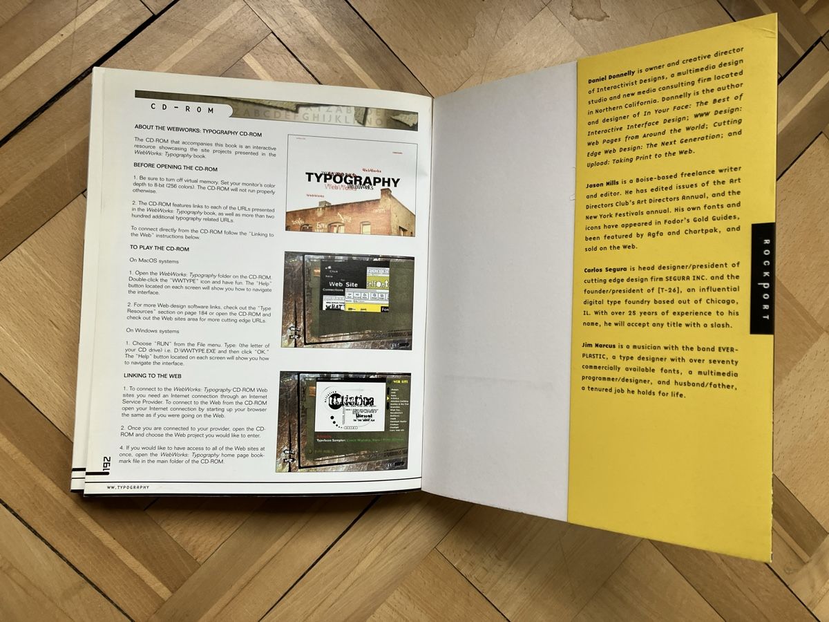 Libri: Typografie Buch: WebWorks TYPOGRAPHY mit CD-ROM! – Usato da Zürich venduto da kriszardo 5