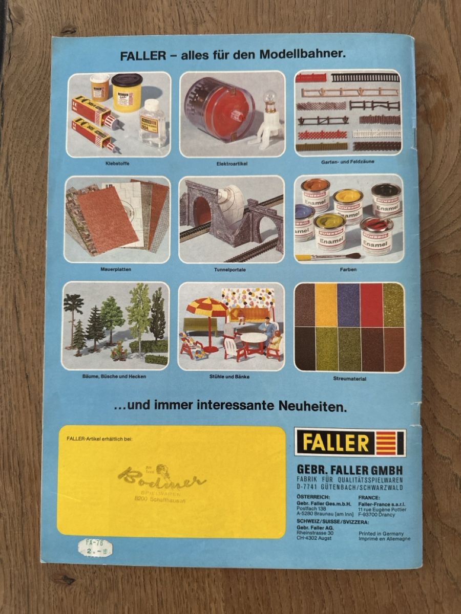 Faller Documenti: Katalog Faller Modelleisenbahn 1976/77 – Nuovo (secondo la descrizione) da Frauenfeld venduto da Jose_luis 1