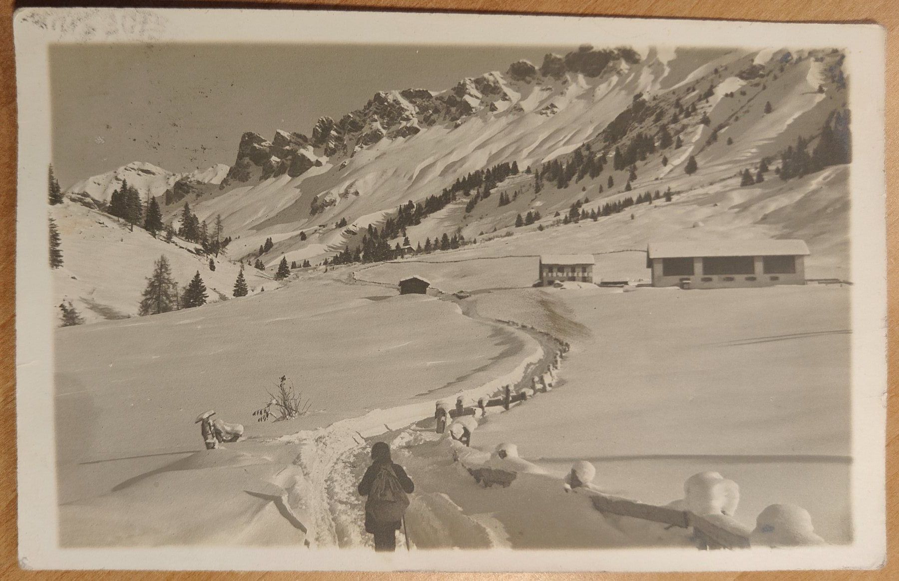 Cartoline postali: Lenzerheide Landschaft im Winter um 1920 – Usato da St. Erhard venduto da Chaeferli6