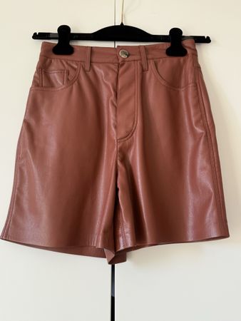 Nanushka faux leather shorts XS