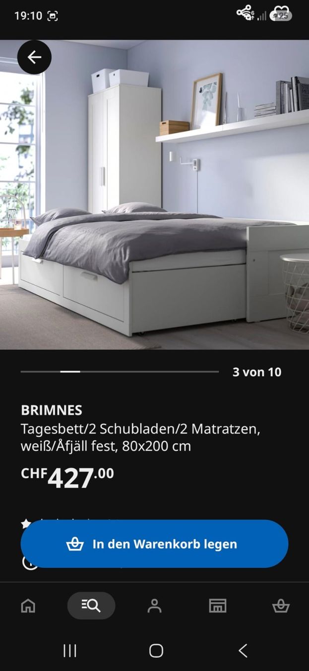 Ikea Letti: Tagesbett mit 2 Schubladen weiss – Usato da Schnottwil venduto da Reichana 5