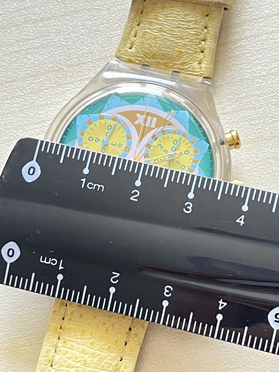 Swatch Uhren: Swatch Chronograph Uhr bunt Lederarmband  – Gebraucht aus Grenchen von chththl 3