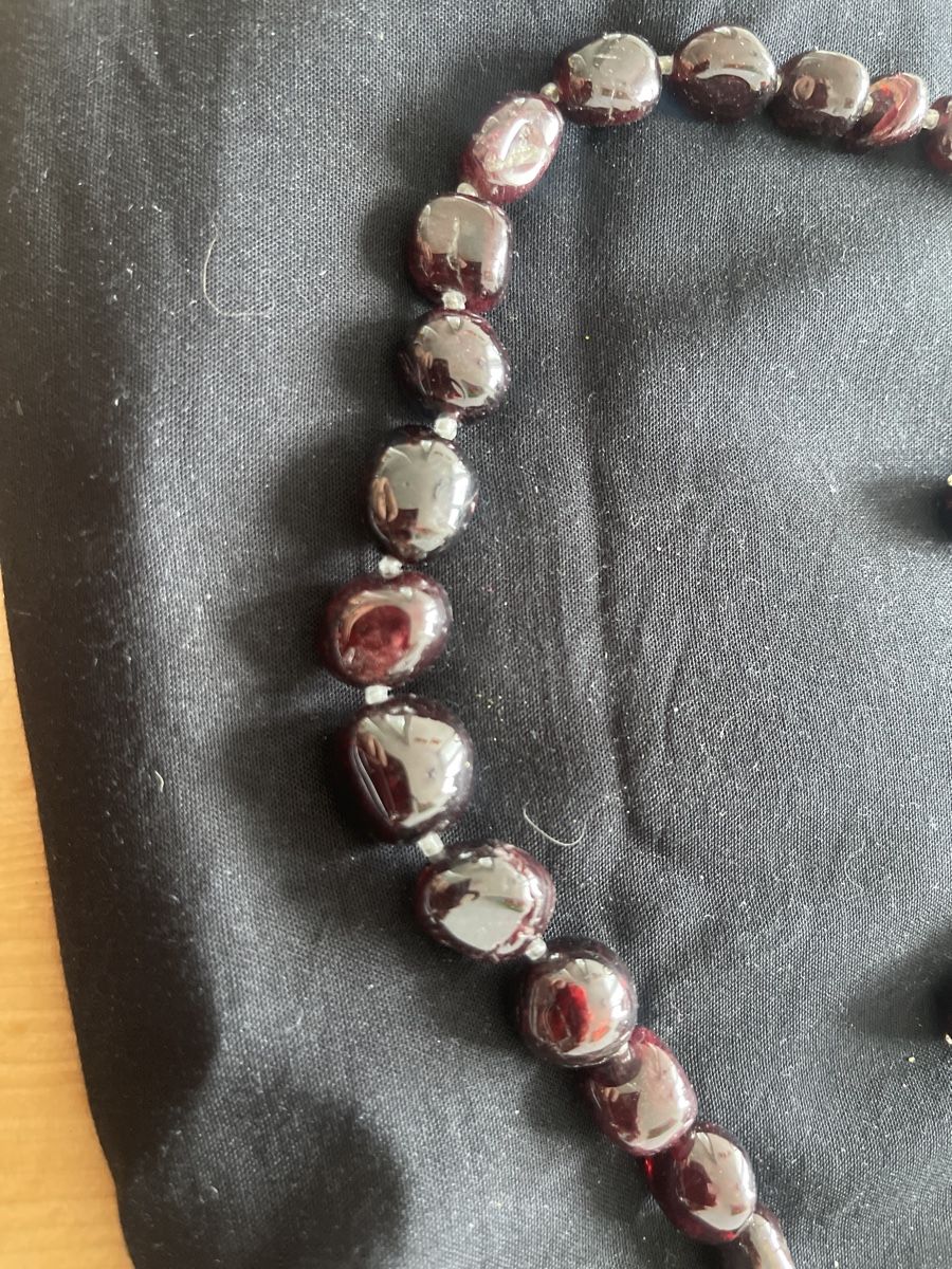Catenine: Granat Kette und Ohrringe – Usato da Birmensdorf ZH venduto da irina61 2