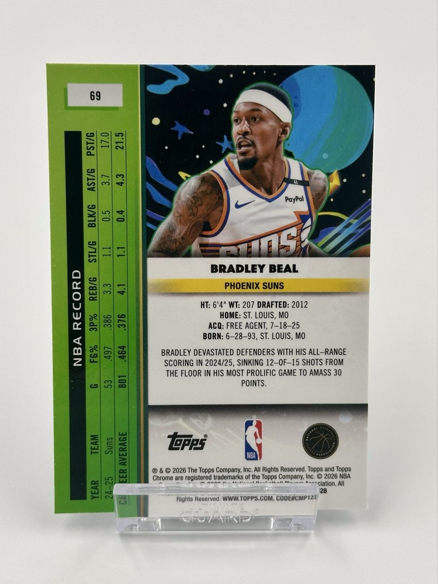 Topps Carte collezionabili: Bradley Beal 2026 Topps Chrome Cosmic #69 – Nuovo (secondo la descrizione) da Lyss venduto da Swissmantis 1