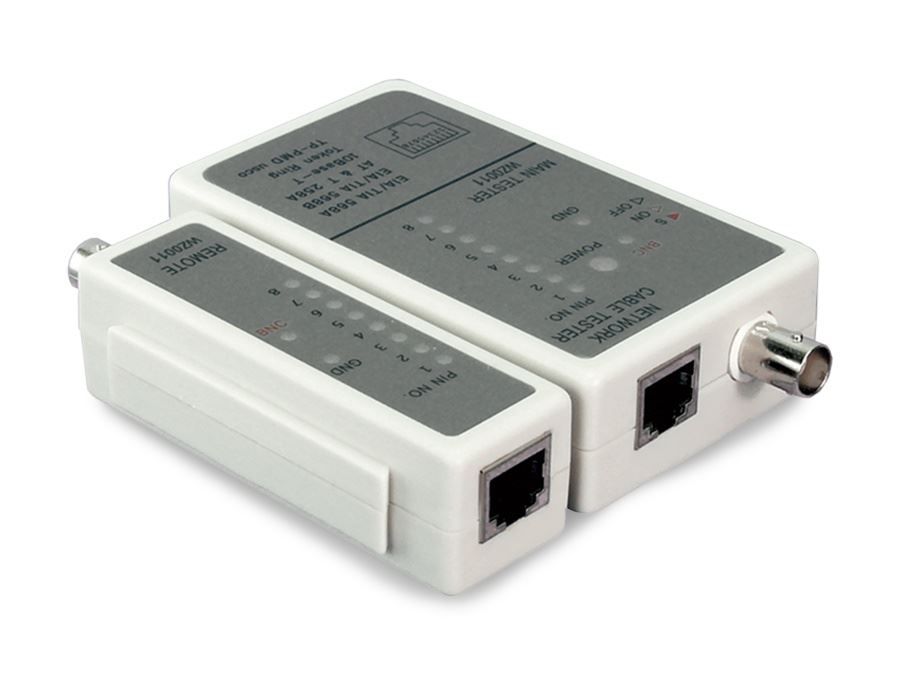 Mulcort PoE-Tester & Netzwerkkabeltester NF-488 – LCD, Mit PoE-Spannungsmessung, Durchgangsprüfung & Remote