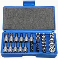 34x Torx Bit Nuss Satz E4-20 T10-60 Nüsse Bitnuss