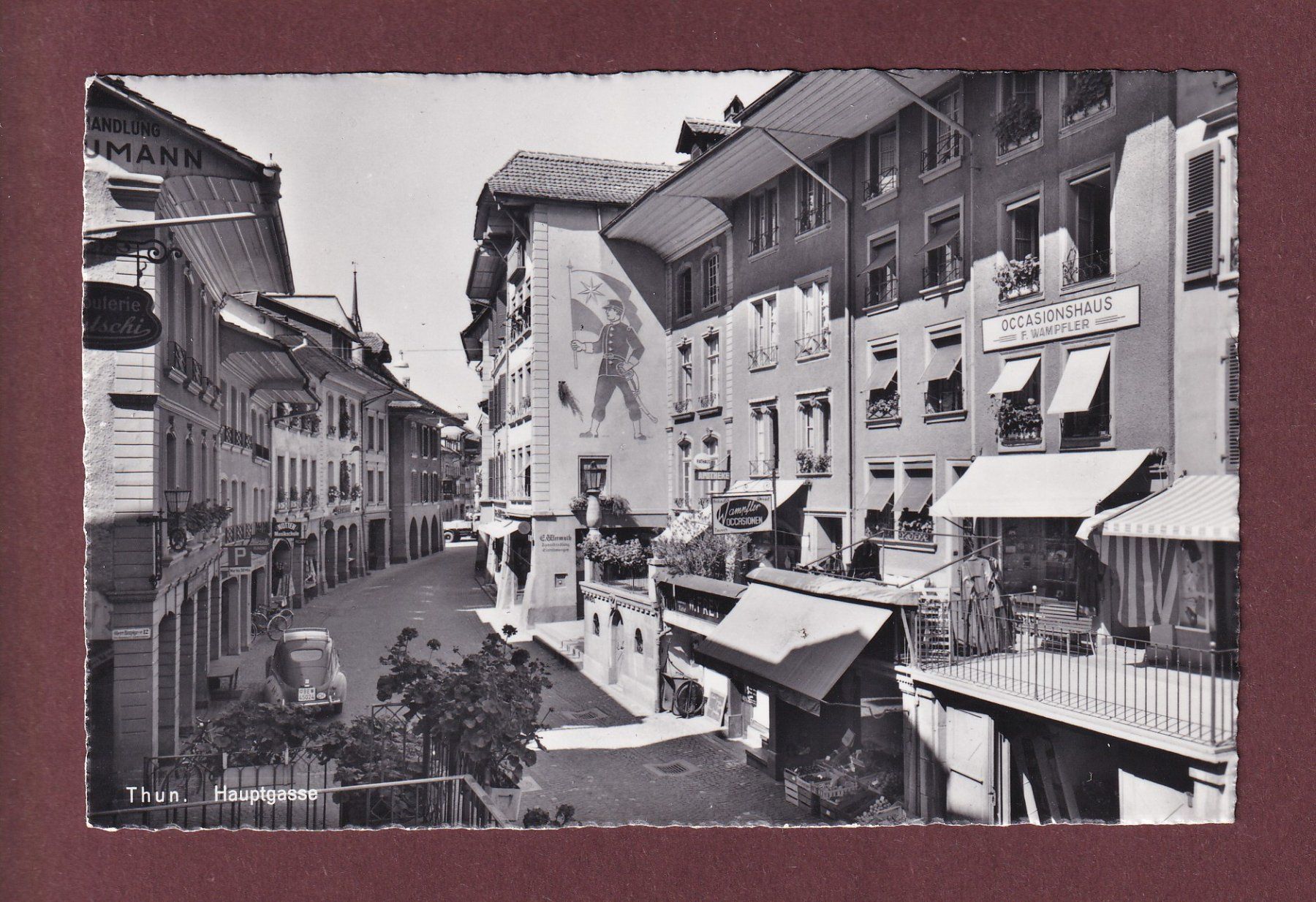 Cartoline postali: THUN - Hauptgasse - Occasionshaus - 1968 – Usato da Pully venduto da nicecards