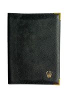 Rolex Vintage Black Leather Passport & Card Holder / Etui