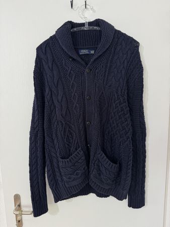 Polo Ralph Lauren Strickjacke dunkelblau Grösse XL, dick