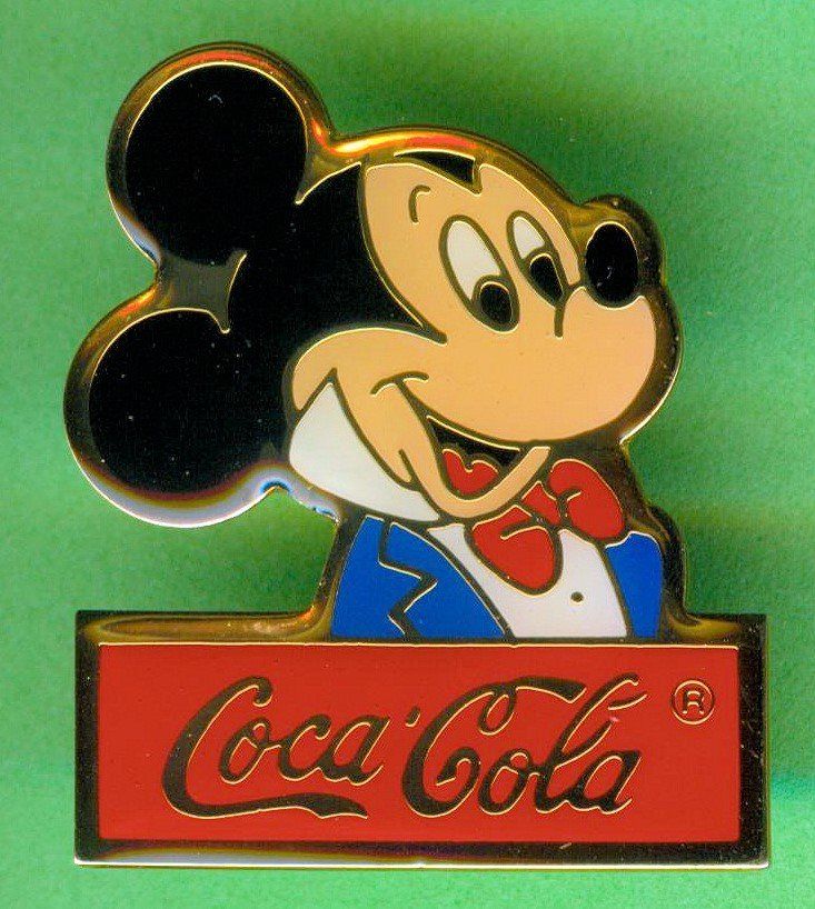 Disney Placchette & Badge: Disney   MICKEY   Coca Cola – Usato da Winterthur venduto da Sammleroase