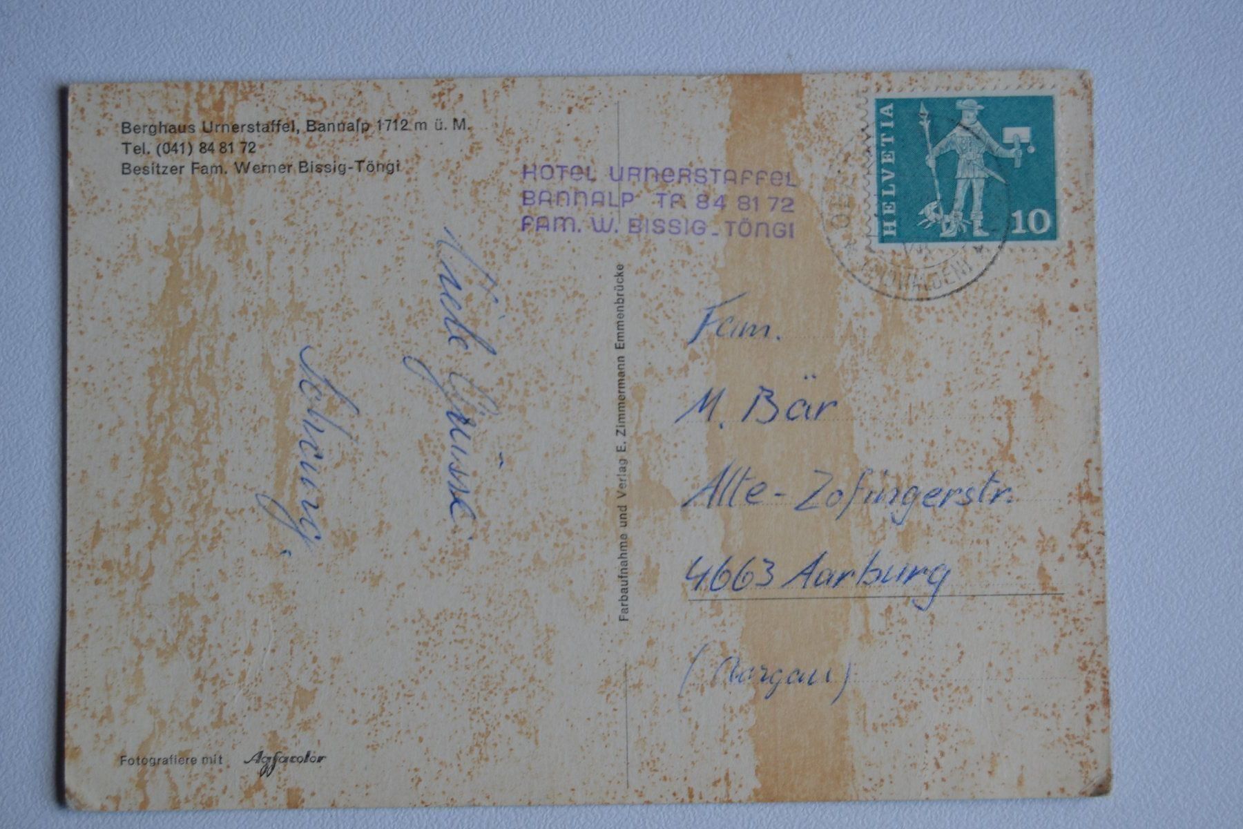 Cartoline postali: Berghaus Urnerstaffel Bannalp – Usato da Beinwil am See venduto da kajak55 1