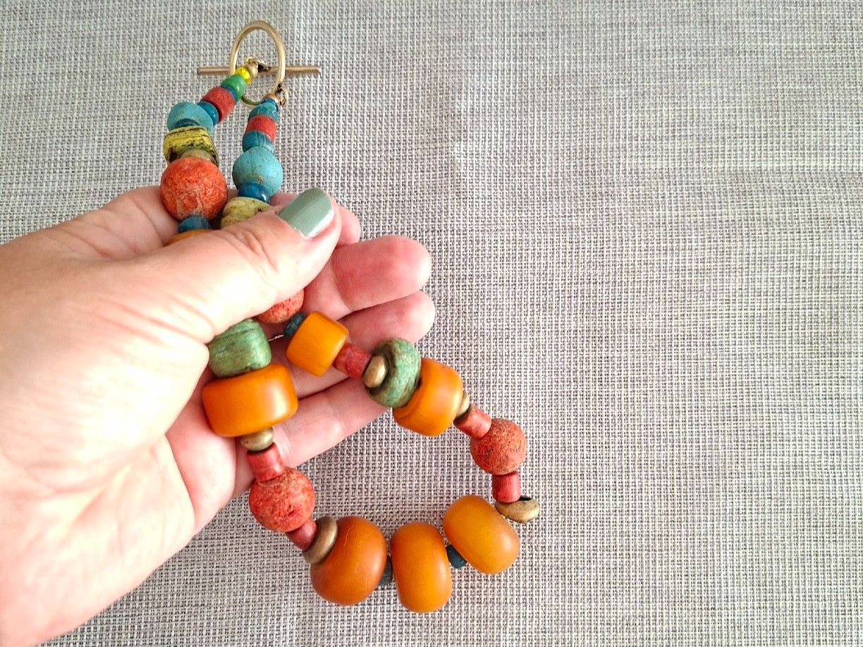 Colliers: Collier bohème multicolore à grosses perles – Neuf (Voir description) à Lutry par Sim_Sta 2
