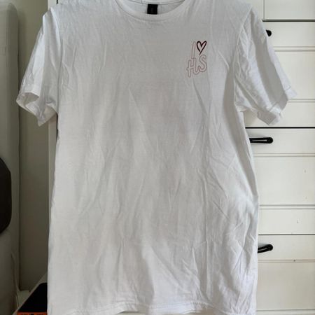 T-Shirt weiss Grösse S, bedruckt mit Harry Styles